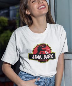 JURASSIC JAVA PARK - WOMEN'S TEE– SUPERHUMOUR.COM -TELUGU TSHIRTS – TOLLYWOOD TSHIRTS – JURASSIC JAVA PARK TSHIRT – SUPERHUMOUR – Jurassic Java Park tshirt - Jurassic Park tshirt