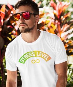 Stress Level (Instagram Sticker) – Unisex T-shirt - SUPERHUMOUR.COM - Lit TSHIRT - Superhumour - Instagram stickers - Stress Level tshirt